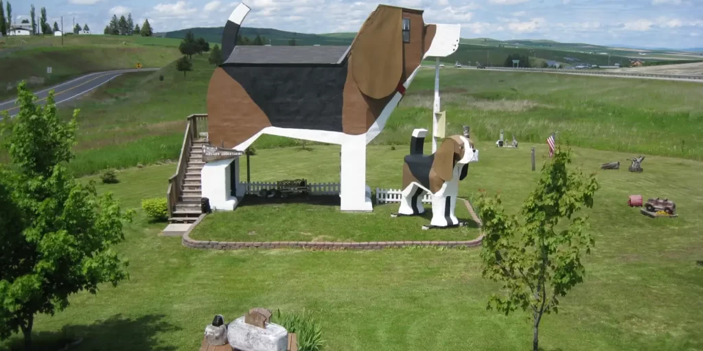 سفری به عجیبترین هتلهای دنیا 12 معماری هتل Dog Bark Park Inn شبیه ظاهر سگ ها است.