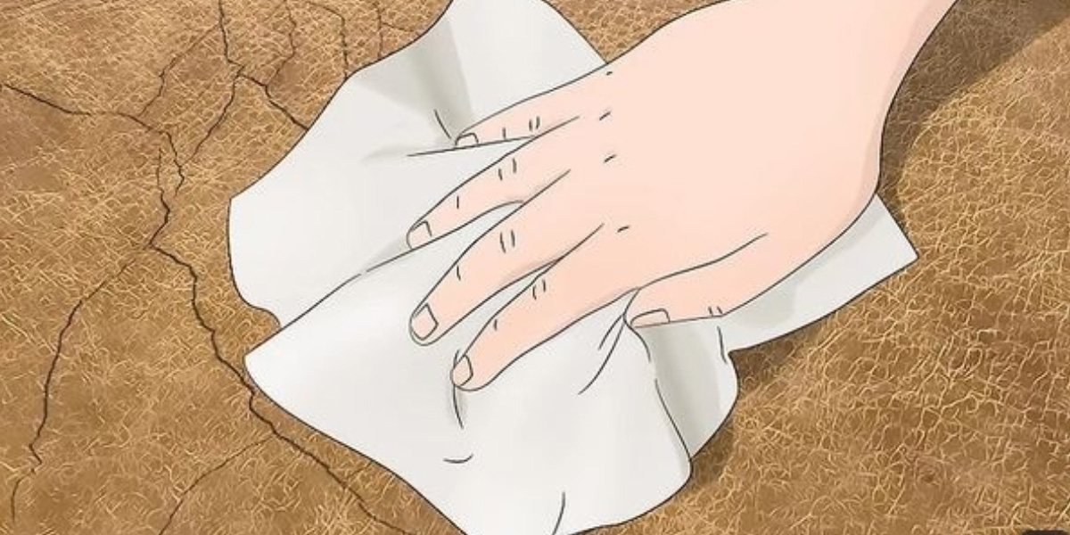 آموزش تصویری تعمیر مبل چرم پاره، پوسیده و ترکخورده 2 برای تعمیر چرم مبل ترکخورده ابتدا آن را باید تمیز کنیم.