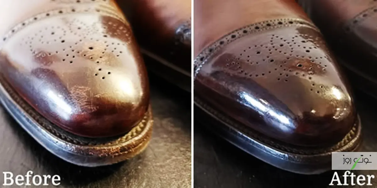 ترمیم خراش روی چرم با چند روش کاربردی 4 از بین بردن خط روی کفش چرم