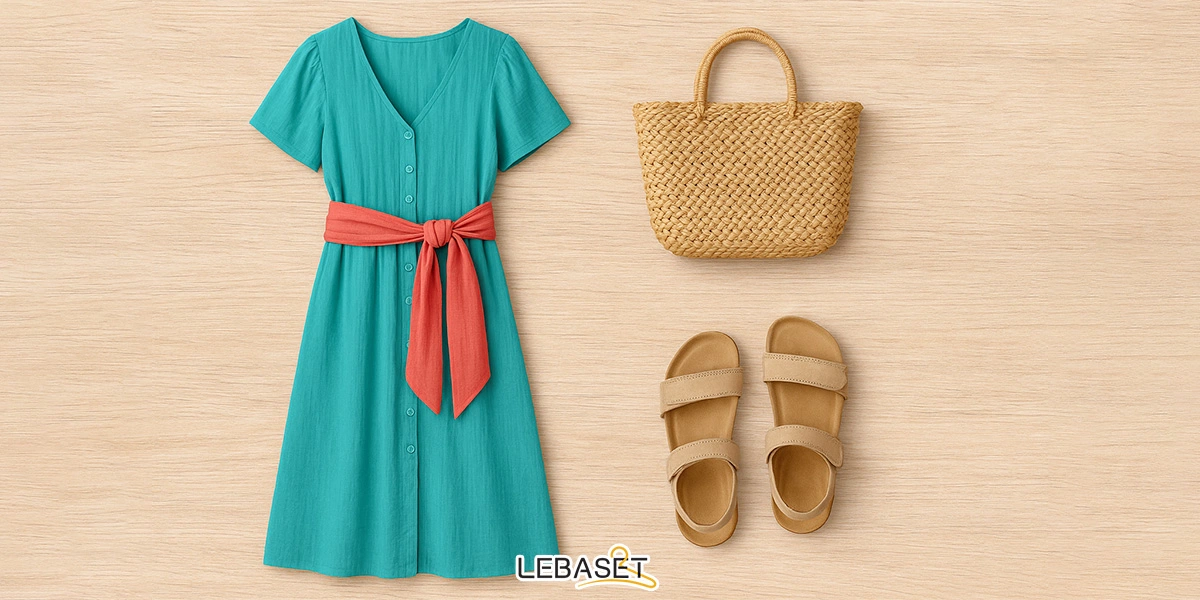 7 ایده استایل ساحلی زنانه و مردانه برای روزهای گرم سال 18 استایل ساحلی زنانه با شال کمری