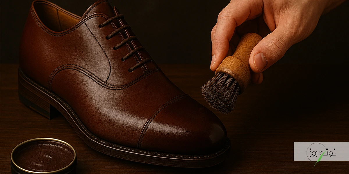 چگونه کفش چرم را براق کنیم؟ 2 برق انداختن کفش چرم