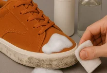 تمیز کردن زیره سفید کفش